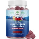 Kinderen Magnesium Gummies - Kalm Ontspannende Mg Citrate Supplement met Raspberry Flavor - Kalm Magnesium Supplement voor zenuwgezondheid spieren en gezonde hart ondersteuning - Mag Citrate Gummies - 90 Count Pack