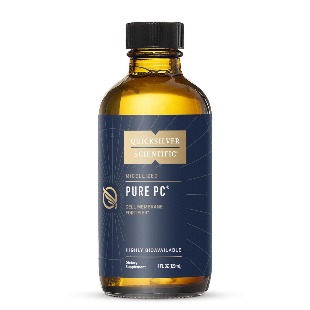 Quicksilver Scientific Micellized Pure PC - Fosfatidylcholine Liquid Supplement to Support Cellular & Liver Health - Superior Liposomale Absorptie - Non-GMO Supportive Brain Supplement (4oz /120ml)