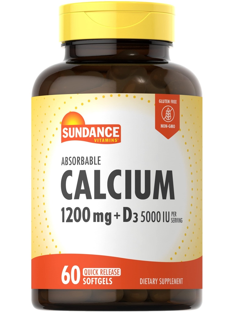 Sundance Calcium 1200 mg met vitamine D3 5000 IE 