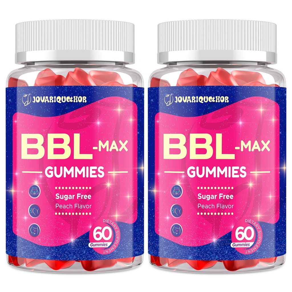 Booty Gummies voor vrouwen - BBL Gummies met Multivitaminen en Kruidenextracten - Perziksmaak - 120 Tel.