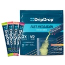 DripDrop Hydration Packets - Sunburst Variety Pack - Single Serve Electrolytes Powder Drink Mix - Lemon Lime, Aardbei, Peach, Black Cherry - Non-GMO, Glutenvrij, Veganistisch - 32 Sticks