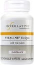 Integrative Therapeutics Vitaline CoQ10 200 mg - Brain Health Support Supplement for Adults* - Supports Heart Health* - Dairy-Free - Chocolate Flavored, 30 kauwtabletten (30 porties)