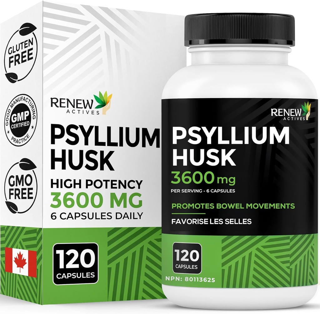 Renew Actives Psyllium Husk 1200MG per 2 capsules 