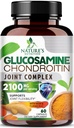Glucosamine Chondroitin MSM - Triple Strength Joint Support Supplement for Joint Mobility and Cartilage Support For Men and Women - Glucosamine Supplements with Turmeric & Boswellia - 60 Capsules