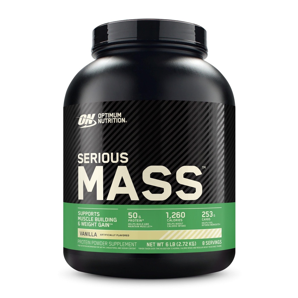 Optimale voeding Serieuze massa, gewicht Gainer Proteïne Poeder, Massa Gainer, Vitamine C en Zink voor Immune Ondersteuning, Creatine, Vanille, 6 Pond (Verpakking mei Vary)