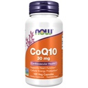 NOW Foods Supplements, CoQ10 30 mg, Pharmaceutical Grade, All-Trans Form geproduceerd door Fermentation, 120 Veg Capsules