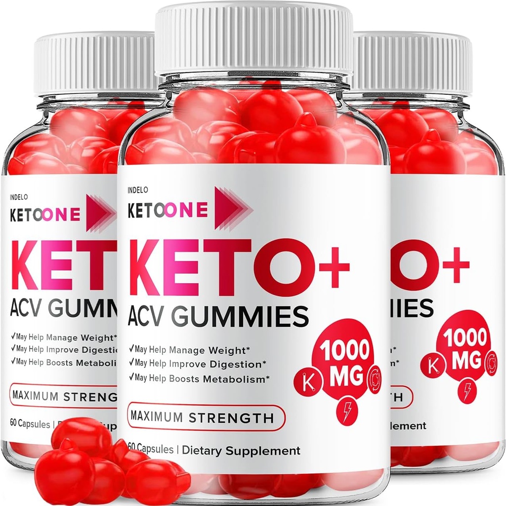 (3 Pack) Keto One Gummies Advanced Loss - ACV Gummies Maximale sterkte, Keto One Keto Plus ACV Weight Management Gummies Apple Cider Vinegar, Keto One Gummies Reviews B12 Keto+ACV (180 Gummies)