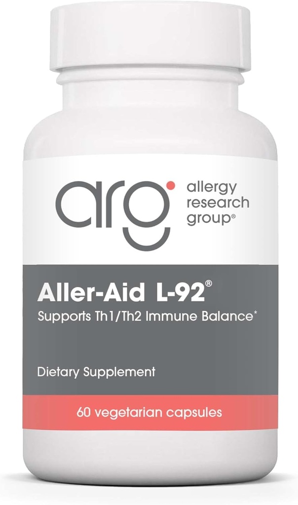 Allergy Research Group Aller-Aid L92 Supplement - met Lactobacillus Acidophilus, Indian Frankincense, Boswellic Acid, Vegetarische Capsules - 60 Tellen