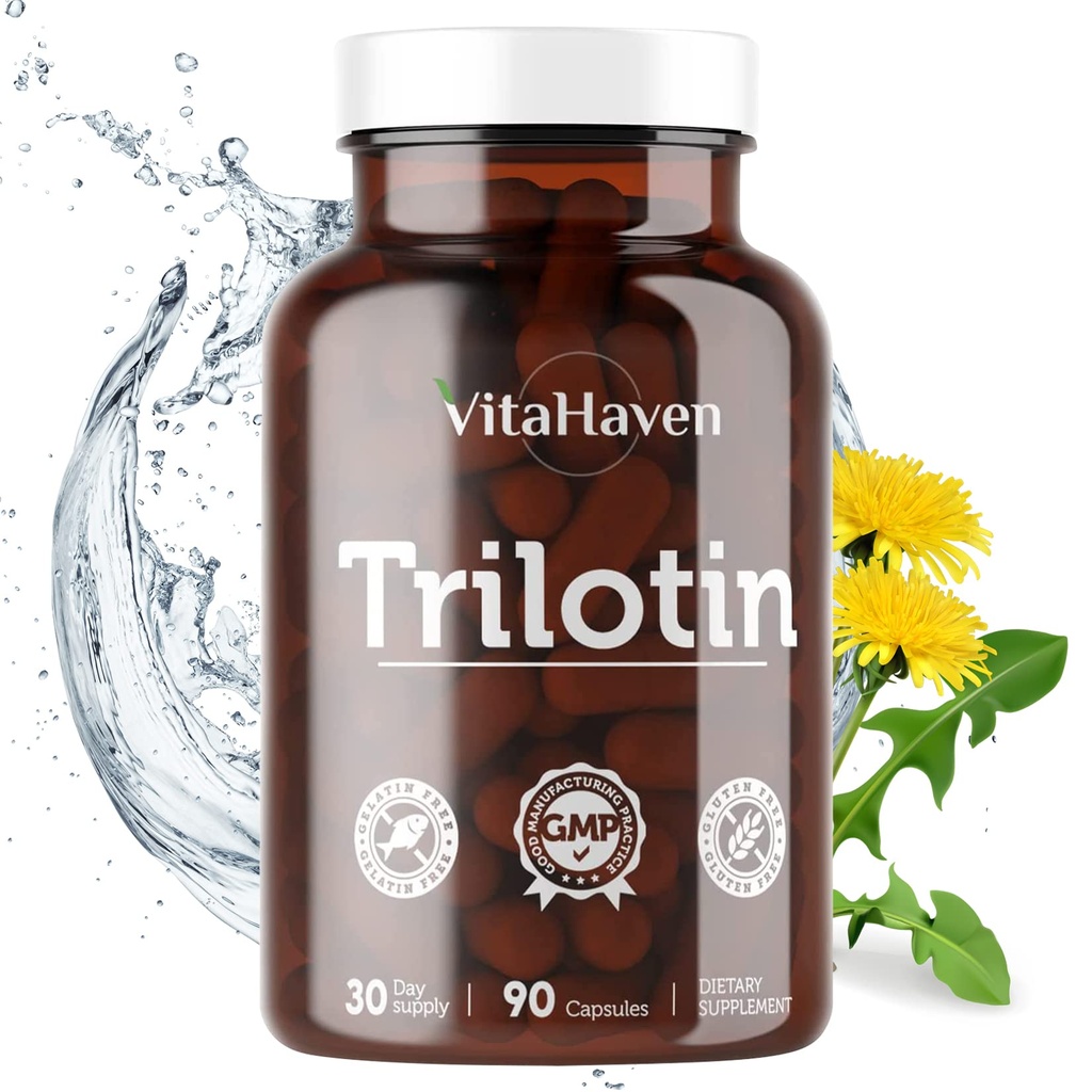Trilotin: traitement des pieds et des chevilles de loupe pour les femmes et les hommes avec un œdème de la jambe inférieure - réduire l'enflure des pieds et des chevilles de la rétention d'eau- comprend: racine de dandelion, feuille de persil et plus