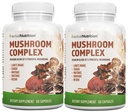 Nutrition des plantes Complexe de champignons 700mg à 1400mg. Les 5 champignons les plus puissants - Lions Mane, Reishi, Chaga, Maitake, Shiitake - soutient la santé immunitaire, la santé cérébrale nootrope pour la mémoire et la concentration