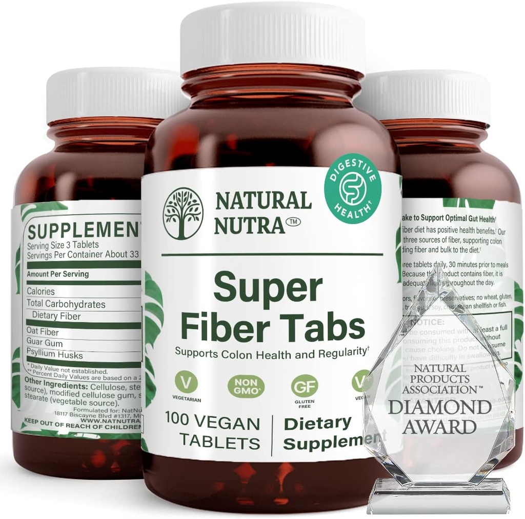 Supplément naturel Nutra Super Fibre, favorise la santé digestive et cardiovasculaire, gérer le poids, protège la santé de la peau, stimuler la santé cardiaque et le système immunitaire, non OGM, sans gluten, végétalien, 100 végétalien