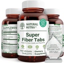 Supplément naturel Nutra Super Fibre, favorise la santé digestive et cardiovasculaire, gérer le poids, protège la santé de la peau, stimuler la santé cardiaque et le système immunitaire, non OGM, sans gluten, végétalien, 100 végétalien