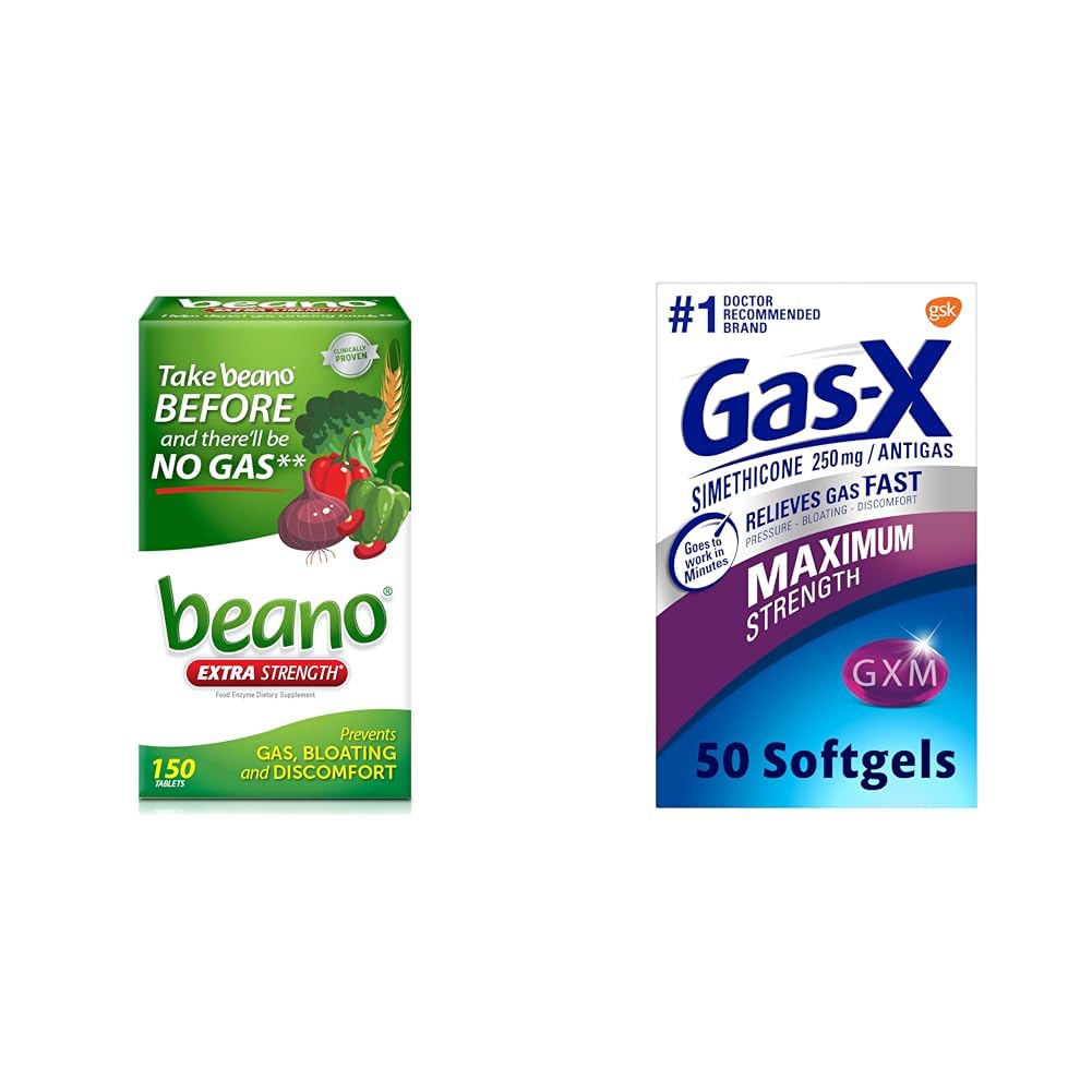 Beano Food Enzyme Dieetsupplement Help Digest Gas-Causing Foods 
