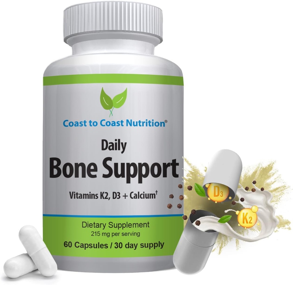 Dagelijkse Bone Support: Calcium Supplement met Vitamine D3, K2 - Supplement voor Bones 