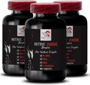 L-citrulline- en l-argininesupplementen - Nitric Oxide Booster - Endurance, Nitric Oxide Flow, Strength Training, Fitness Support, Pre-Gym Boost, Muscle Pump, Physical Boost 3 Flessen 270 Tablets