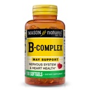 MASON NATURAL Vitamine B,Complex, 300,Jour d'approvisionnement, pour le soutien normal de nerf et le métabolisme de l'énergie, 100 Softgels (paquet de 3)