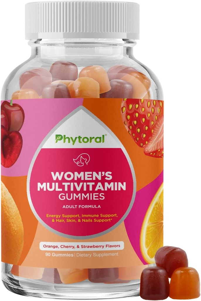 Womens Multivitamin Gummy Vitamins for Adults - Natural Multivitamin for Women Gummies and Natural Immune System Booster - Womens Gummies Adults Complete with Zinc