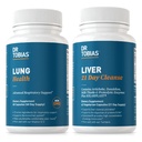 Dr. Tobias Lung Health & Liver 21 dagen Reiniging voor Long en Lever Reiniging & Detox met vitamine C, Butterbur, Quercetine, Solarplast, Artichoke, Melkdistel