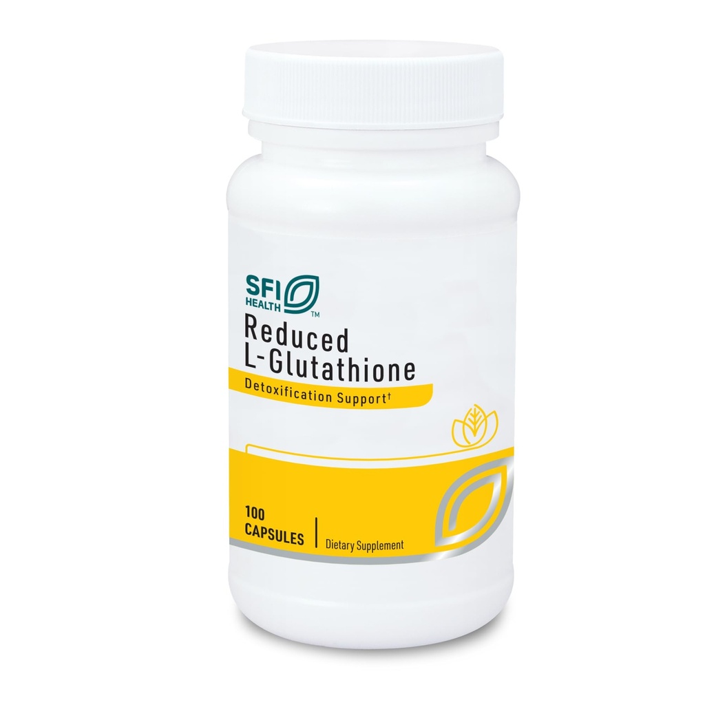 Klaire Labs SFI Health Reduced L-Glutathione 150mg - Antioxidant Supplement met Magnesium voor de lever, Detox & Immuun Ondersteuning - Actieve, verminderde vorm - Hypoallergeen (100 Capsules)