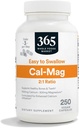 365 by Whole Foods Market, Cal-Mag 2:1 Ratio, Easy-to- Slik Vegan Capsules, 250 Tellen