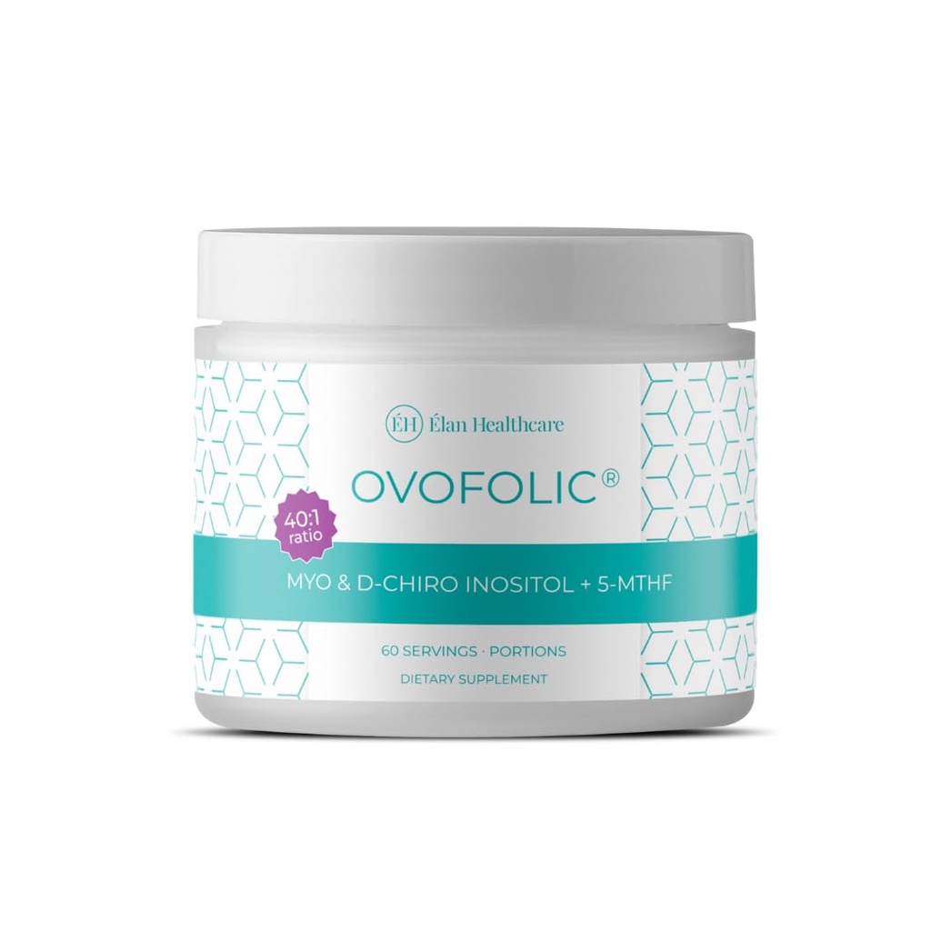 Supplément PCOS pour les femmes - Boost Fertility, Hormonal Balance et PCOS Support - Myo-Inositol, D-Chiro Inositol, Folate actif - Suppléments PCOS de haute puissance (60 portions, 129g Jar)