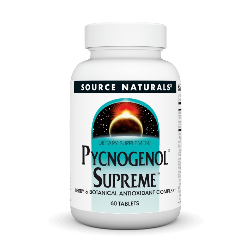 Source Naturelle Pycnogenol Complexe Suprême, Berry & Botanique Antioxydant* - 60 Comprimés