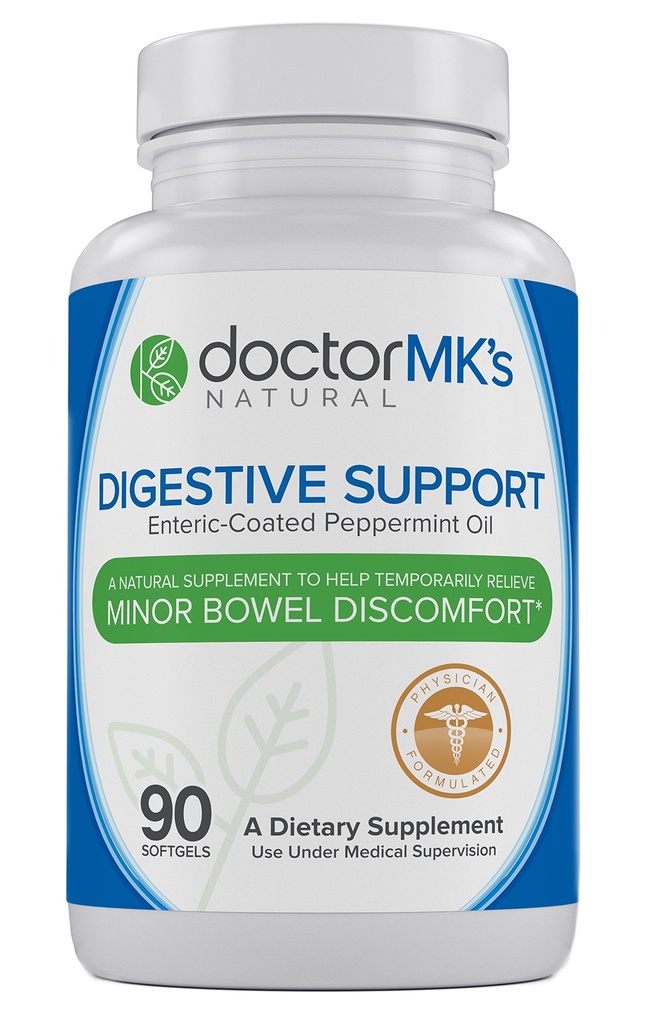 IBS Relief Supplement by Doctor MK's®, 90 Capsules van Enteric Coated Peppermint Oil, Irritable Bowel Syndrome, Digestieve Ondersteuning Formule