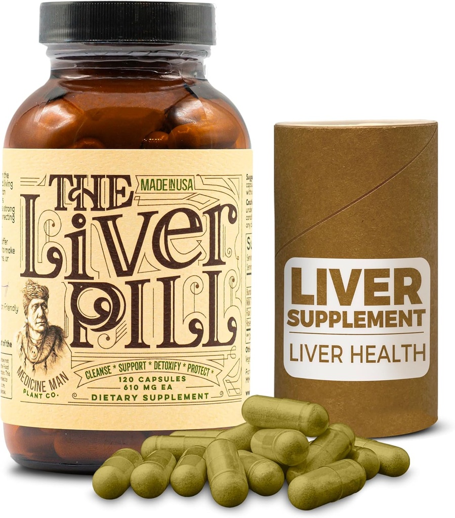 De leverpil 120 capsules - Herbal Lever Reiniging Detox & Repair Pillen met Burdock Root, Milk Thistle, Rosemary, en Vlaszaad - Non-GMO, Biologische, en Natuurlijke Lever Detox Pillen voor mannen en vrouwen