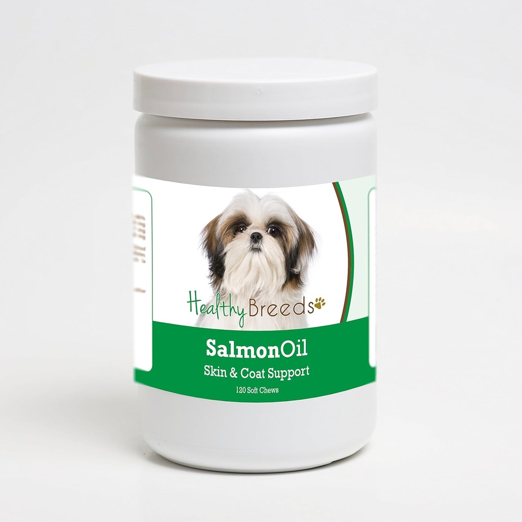 Gezonde rassen Shih Tzu Zalm Olie Zachte Kauwen 120 Tellen