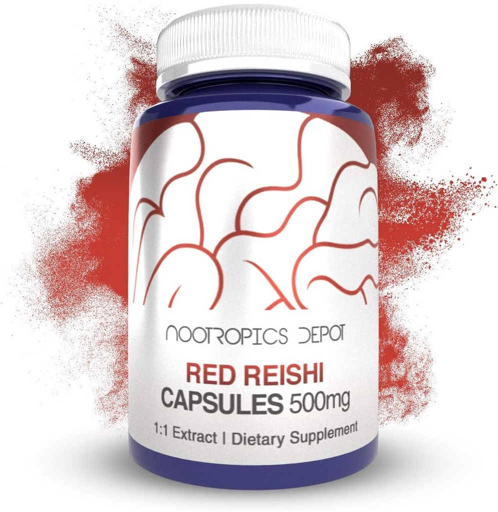 Nootropics Depot Red Reishi Paddestoel Capsules 