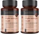 Pureclinica Gefermenteerde CoQ10 300 mg x 180 tabletten (2 flessen van 90 tabletten) - 6 maanden Levering. Niet GGO, USP-graad. met toegevoegde vitamine C & Black Pepper Extract voor Absorptie.