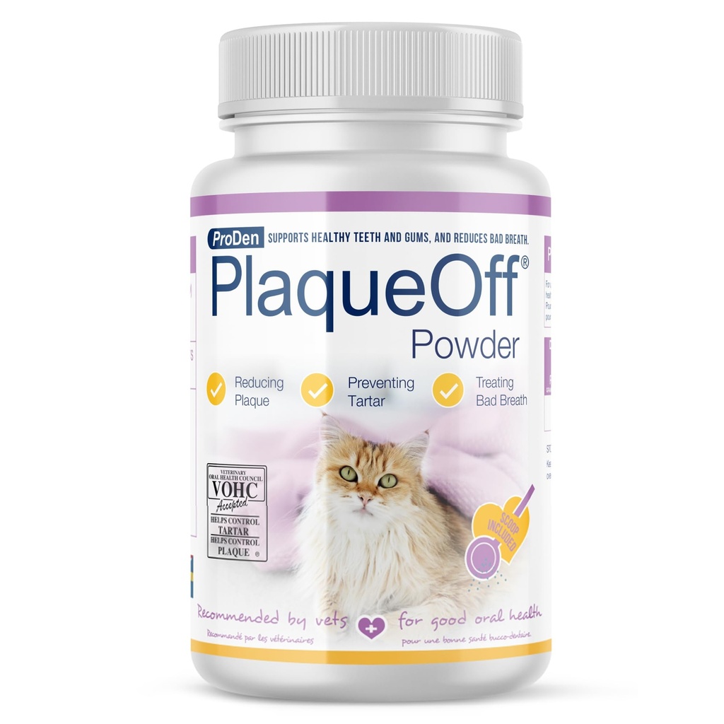 ProDen PlaqueOff poeder voor katten - Plaque & Tartar Reducer, ademverfrisser, Feline Oral Care - 40g