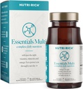 Nutri-Rich Essentials Multi | Multivitamin with Fish Oil Omega-3 for Men and Women, Supports Energy, Immune Health, Vitamin A, C, D3, E, K2, and Zinc, Non-GMO, Gluten Free (60 Count)
