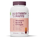 SmartyPants Vrouwen Multivitamine Gummies: Omega 3 Visolie (EPA/DHA), Methylfolaat, CoQ10, Vitamine D3, C, Vitamine B12, B6, A, K & Zink, Inositol, Glutenvrij, 180 Tel (30 dagen levering)
