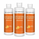 Dr. Mercola Liquid Liposomale Vitamine C - Antioxidant & Immune Support Supplement - Bevat vitamine E - GGO-vrij, glutenvrij en sojavrij - Citrus Vanille Smaak - 450 ml (30 porties) - 3 verpakkingen