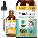 Prostavec Advanced Prostate Support Supplément - Formule liquide pour une absorption plus rapide avec Pygeum, Saw Palmetto, Stinging Nettle + Turmeric & Damiana - Vegan, Non-OGM - 2 fl oz