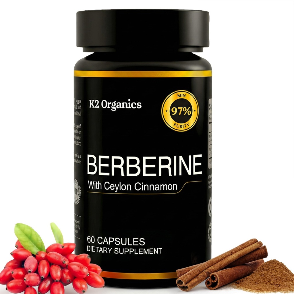 Berberine met Ceylon Cinnamon 1200 mg (60 capsules) 