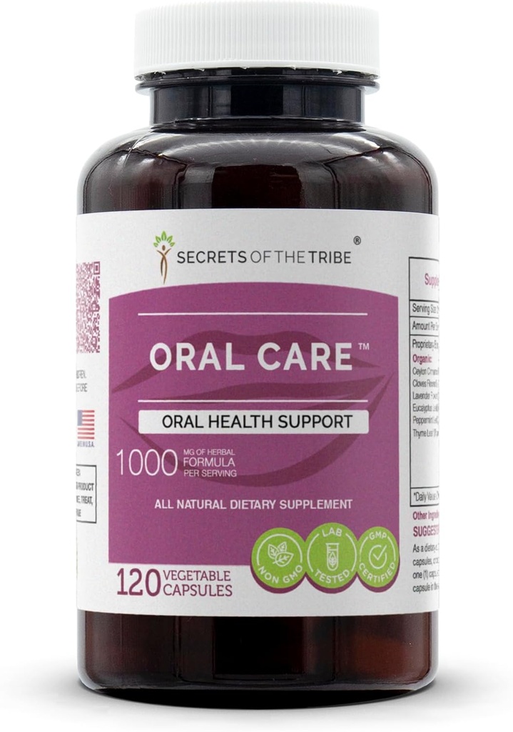 Geheimen van de Stam - Oral Care, Oral Health Support, Herbal Supplement Blend (120 capsules)