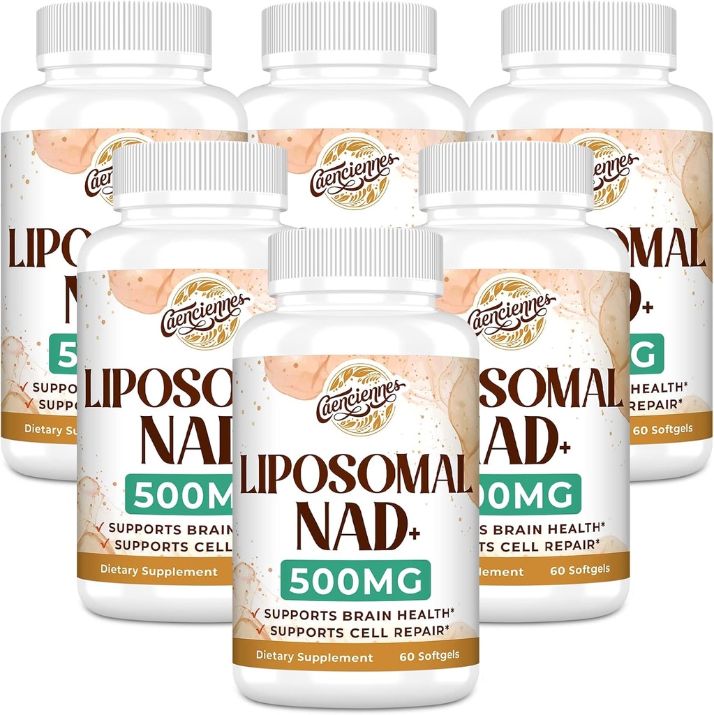Liposomale NAD+ 500 MG Supplement, True NAD Plus Supplement, Superior Absorptie, Boost NAD+ Efficiënter dan Nicotinamide Riboside voor Cellulaire Energie, Gezond Verouderen, 360 Serveren