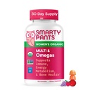 SmartyBants Biologische Vrouwen Multivitamine Gummies: Biotine, Methylfolaat, Omega 3 (ALA), Vitamine D3, C, Vitamine B12, B6, A, K & Zink, Inositol, Glutenvrij, Vegetarisch, 120 Tellen (30 dagen Levering)