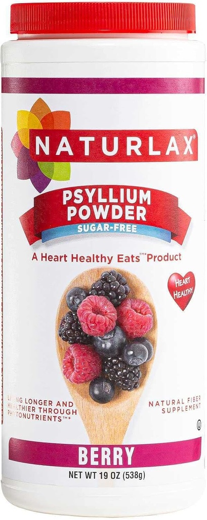 Poudre de fibre de psyllium sans sucre, aromatisée aux baies 19 oz