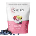 Une poudre de protéines à base de sol maigre, de pois et de riz brun, faible teneur en glucides, végétalien - sans gluten, lactose et soja - Pas d'ajout de sucre, de non-OGM, de nutrition propre, pas de ballonnement (Acai Berry Blast)