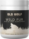 Wild Fur Skin and Coat Supplement for Dogs: for Itchy Skin, Hot Spots Treatment & Seasonal Allergies, Reduce Sheding, Improving Coat Shine - 60 Kauwen