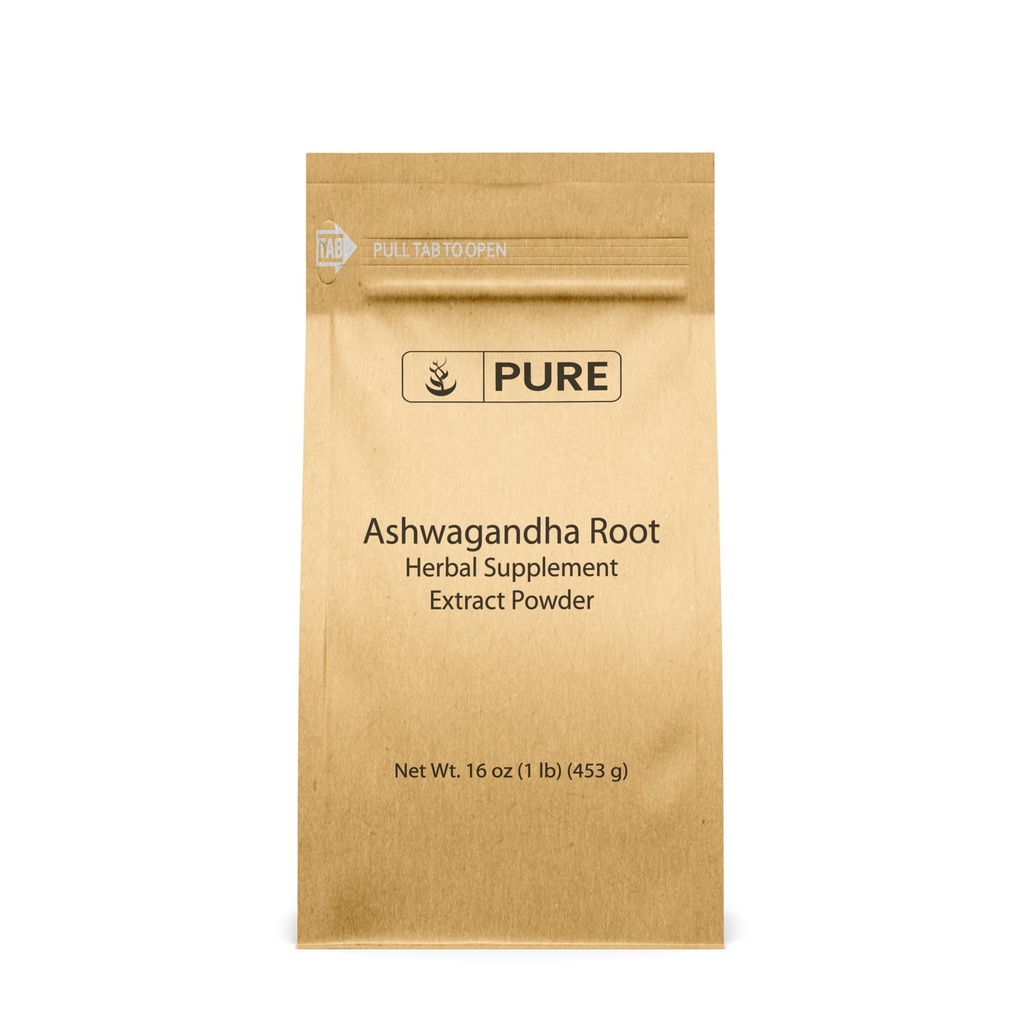 INGRÉDIENTS ORIGINALS Ashwagandha (1lb) Naturel et pur, végétalien, sans gluten, vérifié en laboratoire