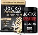 Jocko Fuel Bundle - Vanille Mölk Proteïne Poeder + Creatine Monohydraat Poeder voor mannen & vrouwen - Bundle for Atheltic Performance, Recovery, & Spiergroei