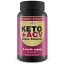 3X Geweldige resultaten - Keto + ACV Detox Reiniging - 3 maanden aanbod - Lichaamsreiniging Detox - Colon Reiniging - Geavanceerde Keto Detox Reiniging Formule met vezel - Ondersteuning Vertering & Immune Health