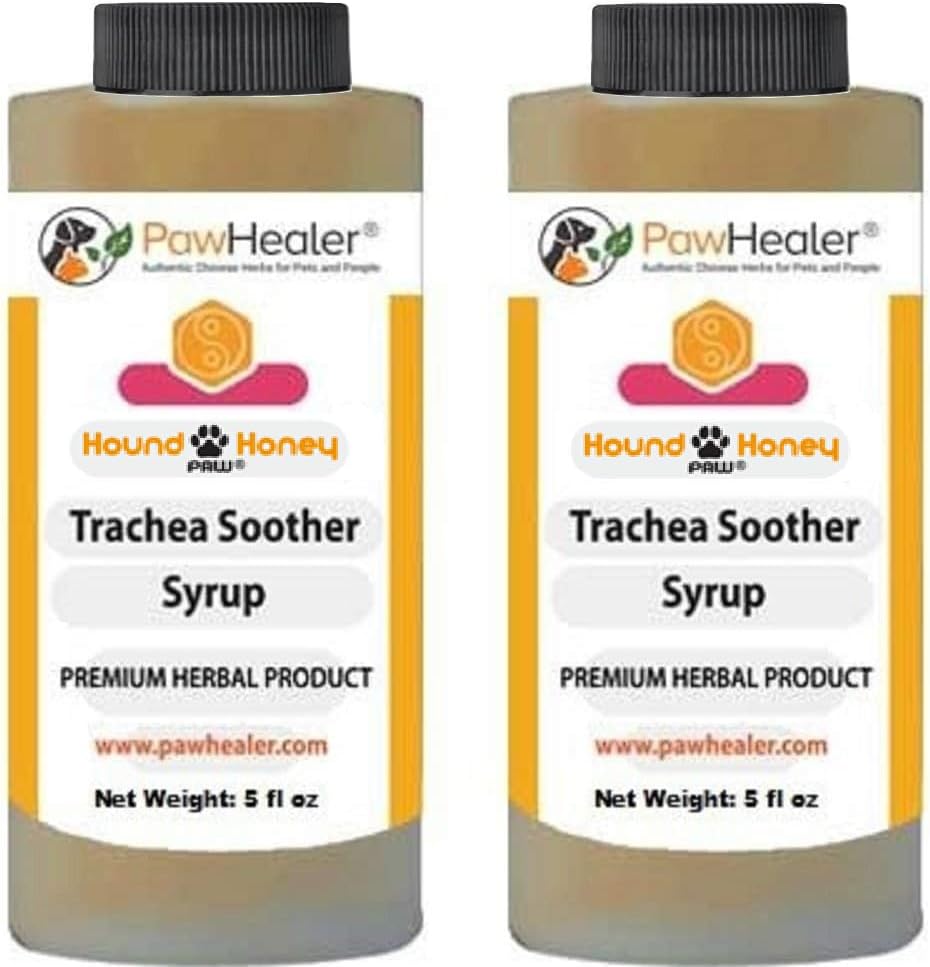 PawHealer Trachea Soother Syrup 2PAK Hound Honing - Natuurlijke kruidenremedie voor symptomen van Collapsed Trachea - Smaakt Goed - Makkelijk te toedienen (5 fl oz/ea) ...