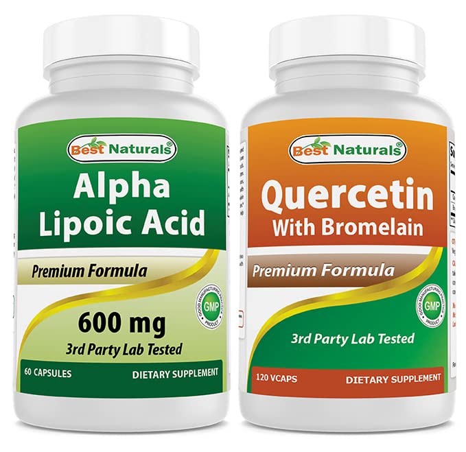 Meilleur Acid Alpha Lipoïque Naturel 600 mg & Quercetin avec Bromelain
