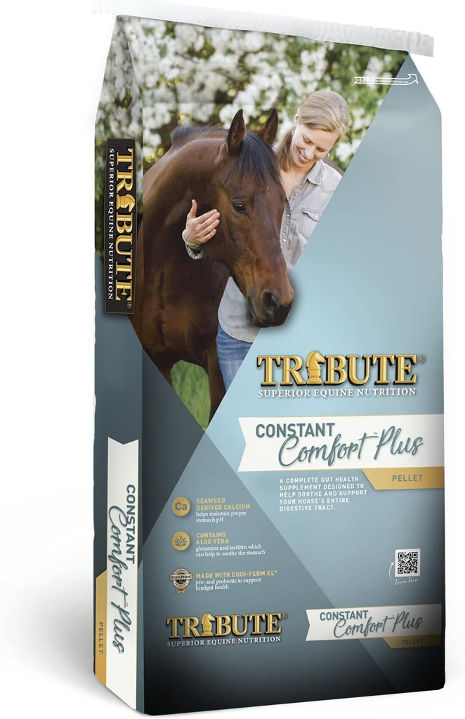 Constant Comfort Plus Topdress Gut Health Supplement voor paarden, 40 lb zak
