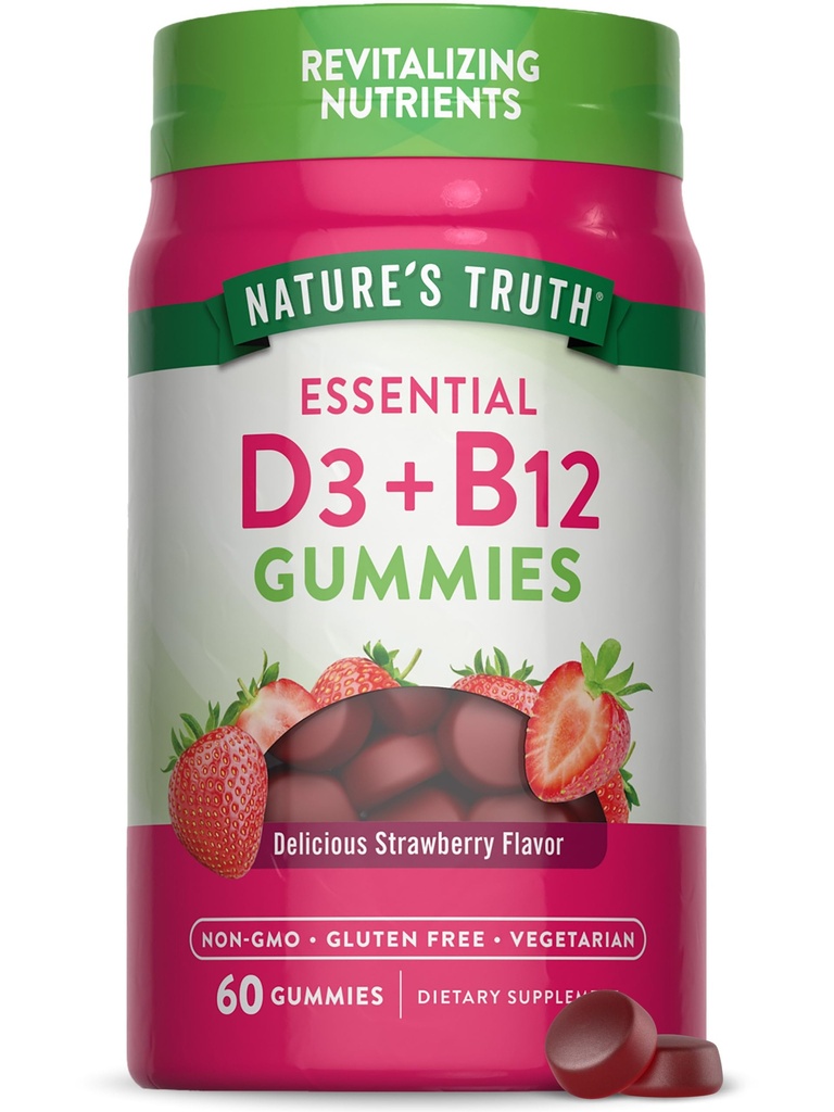 De waarheid van de natuur vitamine D3 en B12 Gummy's voor volwassenen 